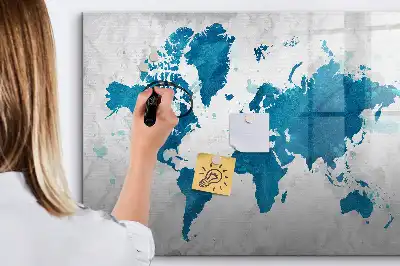 Lavagna magnetica per disegnare mappa del mondo
