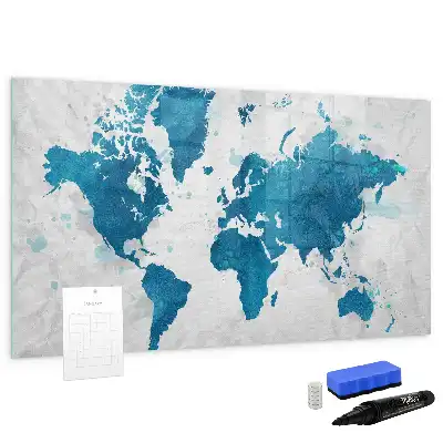 Lavagna magnetica per disegnare mappa del mondo