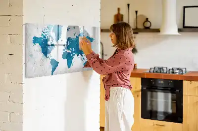 Lavagna magnetica per disegnare mappa del mondo