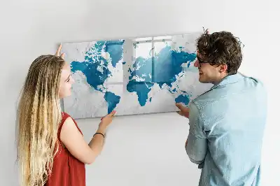 Lavagna magnetica per disegnare mappa del mondo