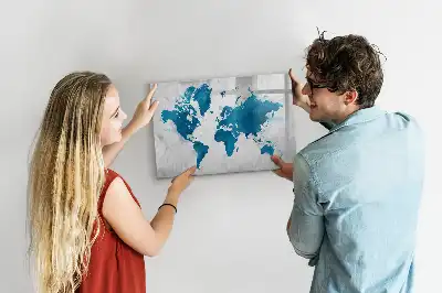 Lavagna magnetica per disegnare mappa del mondo