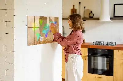 Lavagna magnetica per scrivere mappa del mondo arcobaleno