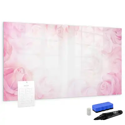 Lavagna magnetica per disegnare con stampa di rose astratte