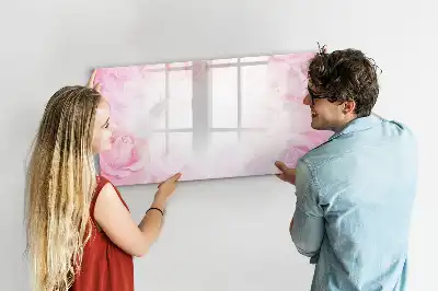 Lavagna magnetica per disegnare con stampa di rose astratte