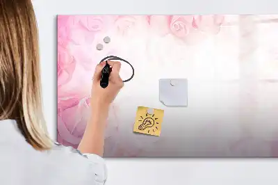 Lavagna magnetica per disegnare con stampa di rose astratte