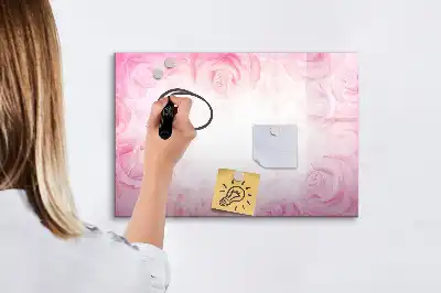 Lavagna magnetica per disegnare con stampa di rose astratte