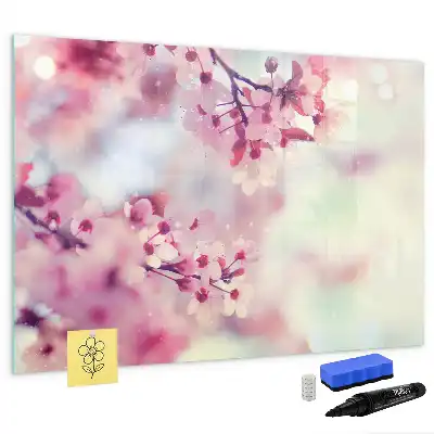 Lavagna magnetica per disegnare motivo fiori primaverili