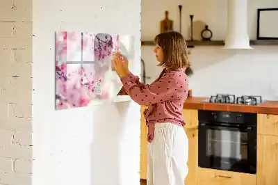 Lavagna magnetica per disegnare motivo fiori primaverili