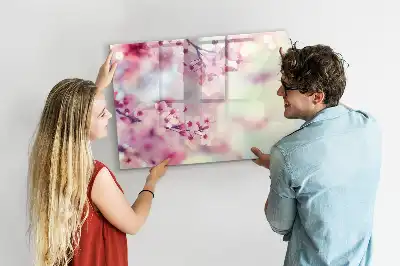 Lavagna magnetica per disegnare motivo fiori primaverili