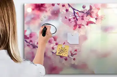 Lavagna magnetica per disegnare motivo fiori primaverili