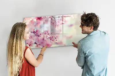 Lavagna magnetica per disegnare motivo fiori primaverili