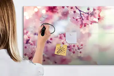 Lavagna magnetica per disegnare motivo fiori primaverili