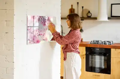 Lavagna magnetica per disegnare motivo fiori primaverili