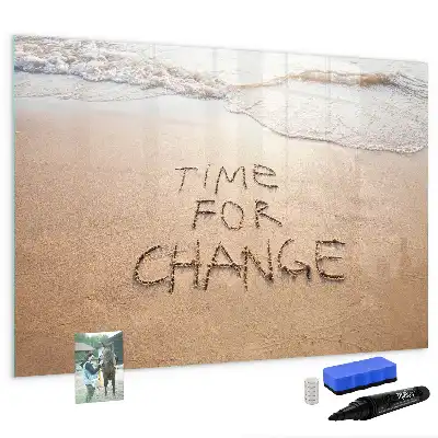 Lavagna magnetica per disegnare motivo citazione sulla spiaggia