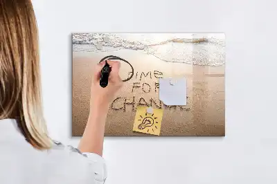 Lavagna magnetica per disegnare motivo citazione sulla spiaggia