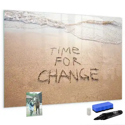 Lavagna magnetica per disegnare motivo citazione sulla spiaggia