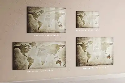 Lavagna magnetica per disegnare a forma di mappa del mondo