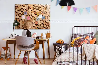 Lavagna magnetica per scrivere con tappi di vino in legno