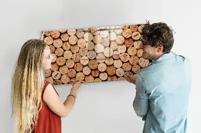 Lavagna magnetica per scrivere con tappi di vino in legno