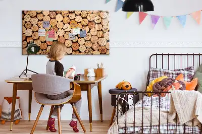 Lavagna magnetica per scrivere con tappi di vino in legno