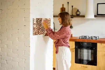 Lavagna magnetica per scrivere con tappi di vino in legno