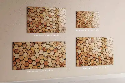 Lavagna magnetica per scrivere con tappi di vino in legno