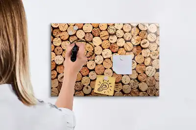 Lavagna magnetica per scrivere con tappi di vino in legno