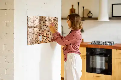 Lavagna magnetica per scrivere con tappi di vino in legno