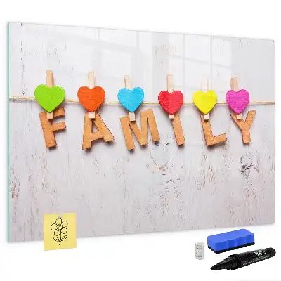 Lavagna magnetica per scrivere modello Famiglia