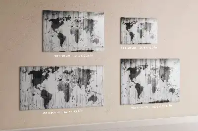 Mappa del mondo su legno lavagna magnetica per disegnare
