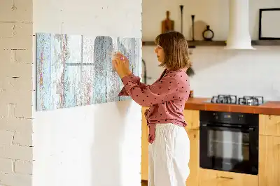 Lavagna magnetica per scrivere in legno color pastello