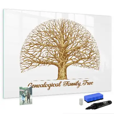 Lavagna magnetica per scrivere motivo albero genealogico vintage