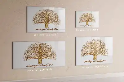 Lavagna magnetica per scrivere motivo albero genealogico vintage