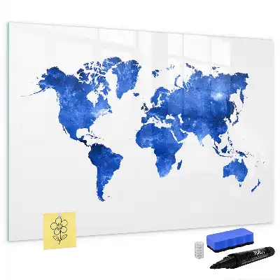 Mappa del mondo cosmica lavagna magnetica per scrivere