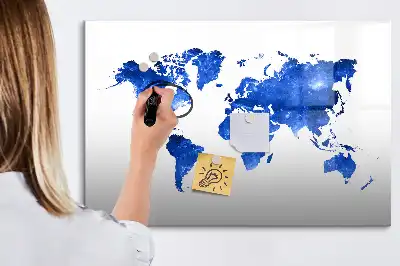 Mappa del mondo cosmica lavagna magnetica per scrivere