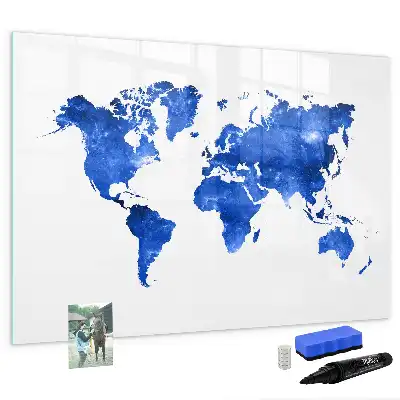 Mappa del mondo cosmica lavagna magnetica per scrivere