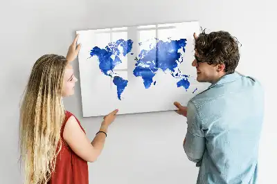 Mappa del mondo cosmica lavagna magnetica per scrivere