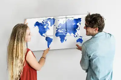Mappa del mondo cosmica lavagna magnetica per scrivere
