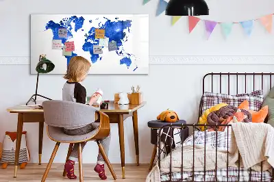 Mappa del mondo cosmica lavagna magnetica per scrivere