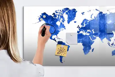 Mappa del mondo cosmica lavagna magnetica per scrivere