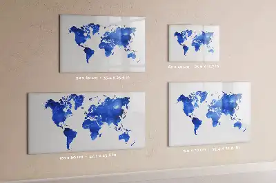 Mappa del mondo cosmica lavagna magnetica per scrivere
