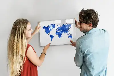 Mappa del mondo cosmica lavagna magnetica per scrivere