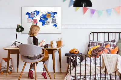 Mappa del mondo cosmica lavagna magnetica per scrivere