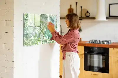 Lavagna magnetica per disegnare motivo foglie esotiche