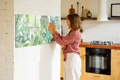 Lavagna magnetica per disegnare motivo foglie esotiche