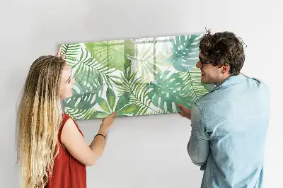 Lavagna magnetica per disegnare motivo foglie esotiche