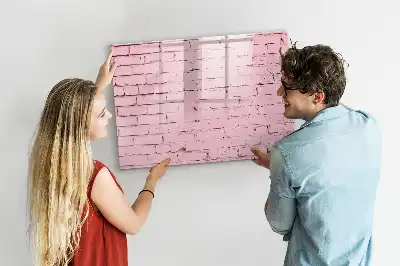 Lavagna magnetica per scrivere motivo muro di mattoni