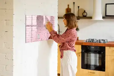 Lavagna magnetica per scrivere motivo muro di mattoni