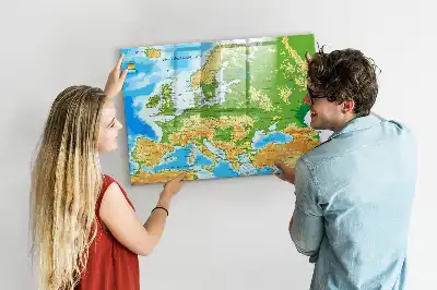 Mappa geografica del mondo lavagna magnetica per disegnare