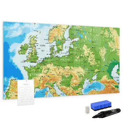 Mappa geografica del mondo lavagna magnetica per disegnare